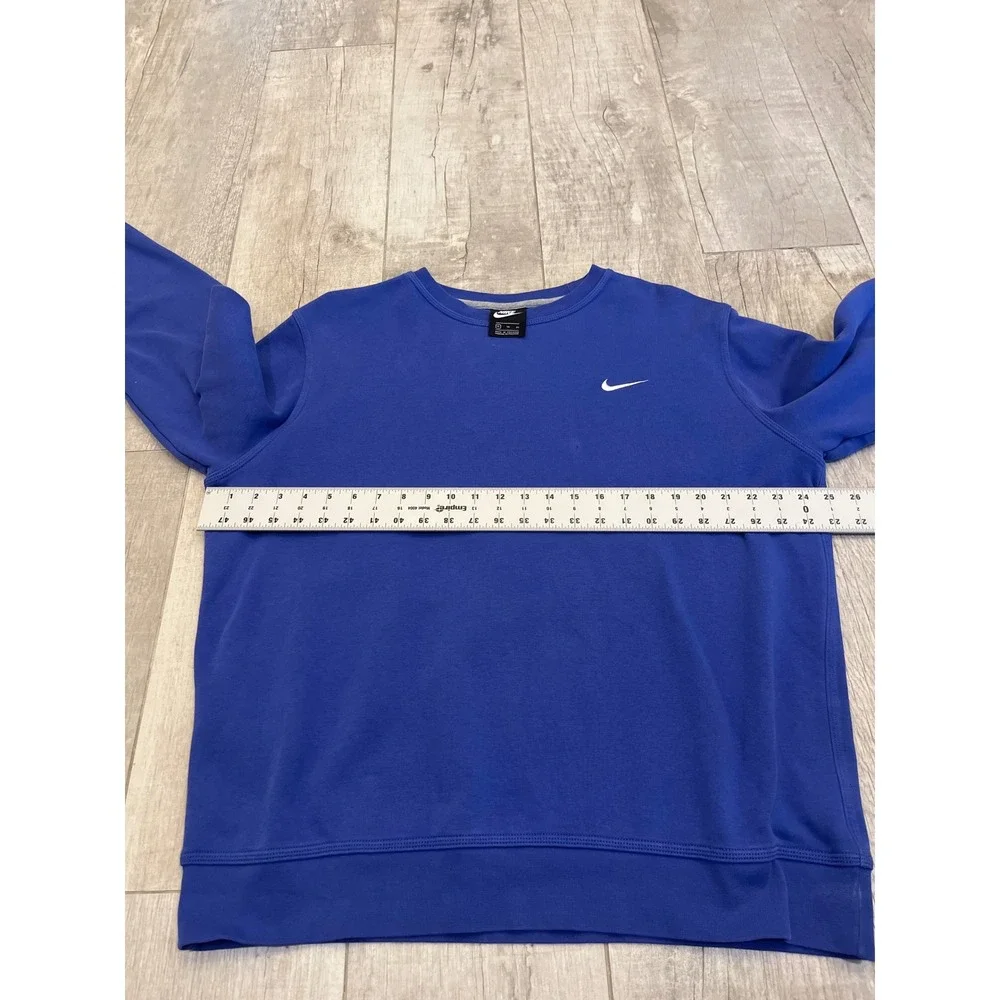 Nike Sportswear Club Fleece Sweatshirt Royal Blue Crewneck XL Embroidered Swoosh